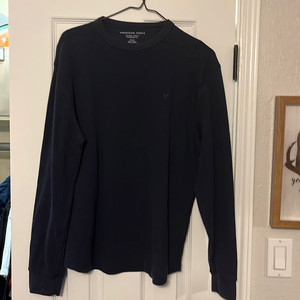 Mens American eagle navy long sleeve